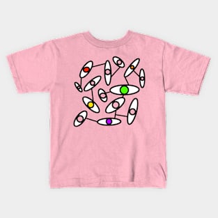 Abstract Eyes Pattern Kids T-Shirt